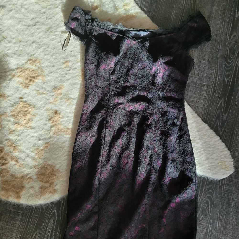 Lace off the shoulder dress